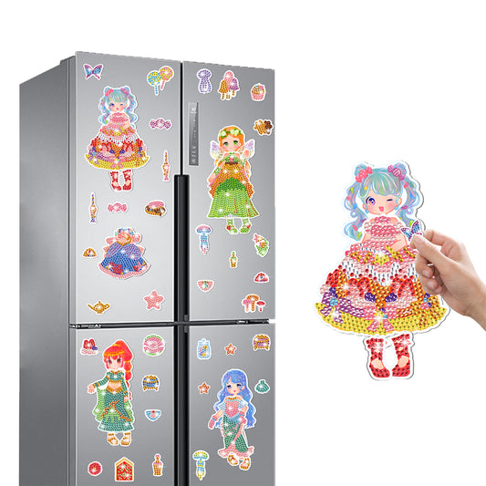 24Pcs Autumn Harvest Diamond Painting Refrigerator Magnet for Fridge Whiteboards