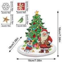 Load image into Gallery viewer, Acrylic Special Shape Xmas Tree &amp; Santa Claus &amp; Dog Diamond Painting Decoration

