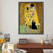 Load image into Gallery viewer, Diamond Painting - Full Round - black cat couple (40*50CM)
