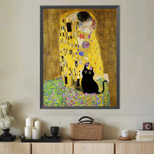 Load image into Gallery viewer, Diamond Painting - Full Round - black cat couple (40*50CM)
