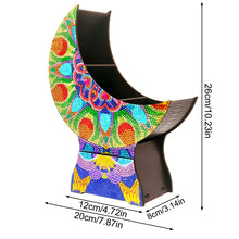 Load image into Gallery viewer, Mandala Diamond Painting Storage Box Moon Shaped Organizer Box for Art Crafts
