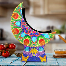 Load image into Gallery viewer, Mandala Diamond Painting Storage Box Moon Shaped Organizer Box for Art Crafts

