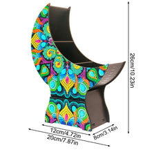 Load image into Gallery viewer, Mandala Diamond Painting Storage Box Moon Shaped Organizer Box for Art Crafts
