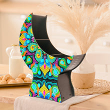 Load image into Gallery viewer, Mandala Diamond Painting Storage Box Moon Shaped Organizer Box for Art Crafts
