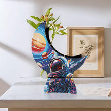 Load image into Gallery viewer, Astronaut Diamond Painting Storage Box Moon Shaped Organizer Box for Art Crafts
