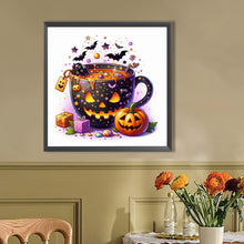 Load image into Gallery viewer, AB Diamond Painting - Full Round - Halloween Teacup (40*40CM)
