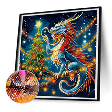 Load image into Gallery viewer, Diamond Painting - Partial Special Shaped - Neon dragon (30*30CM)

