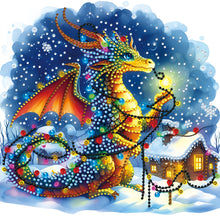 Load image into Gallery viewer, Diamond Painting - Partial Special Shaped - Neon dragon (30*30CM)
