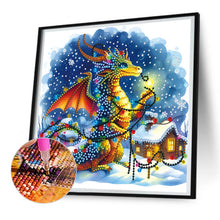 Load image into Gallery viewer, Diamond Painting - Partial Special Shaped - Neon dragon (30*30CM)
