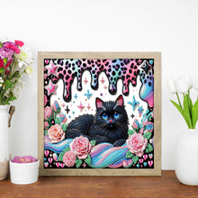Load image into Gallery viewer, Diamond Painting - Partial Special Shaped - flower cat (30*30CM)
