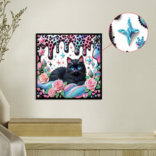 Load image into Gallery viewer, Diamond Painting - Partial Special Shaped - flower cat (30*30CM)
