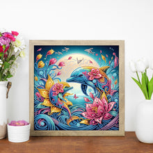 Load image into Gallery viewer, Diamond Painting - Partial Special Shaped - dolphin (30*30CM)
