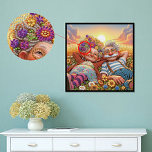 Load image into Gallery viewer, Diamond Painting - Partial Special Shaped - Warm old couple (30*30CM)
