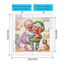 Load image into Gallery viewer, Diamond Painting - Partial Special Shaped - Warm old couple (30*30CM)
