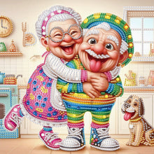 Load image into Gallery viewer, Diamond Painting - Partial Special Shaped - Warm old couple (30*30CM)
