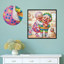 Load image into Gallery viewer, Diamond Painting - Partial Special Shaped - Warm old couple (30*30CM)
