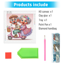 Load image into Gallery viewer, Diamond Painting - Partial Special Shaped - Warm old couple (30*30CM)
