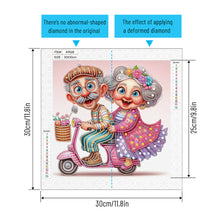 Load image into Gallery viewer, Diamond Painting - Partial Special Shaped - Warm old couple (30*30CM)
