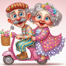 Load image into Gallery viewer, Diamond Painting - Partial Special Shaped - Warm old couple (30*30CM)
