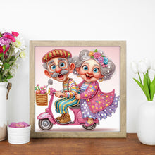 Load image into Gallery viewer, Diamond Painting - Partial Special Shaped - Warm old couple (30*30CM)

