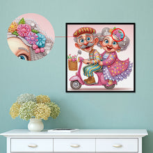 Load image into Gallery viewer, Diamond Painting - Partial Special Shaped - Warm old couple (30*30CM)
