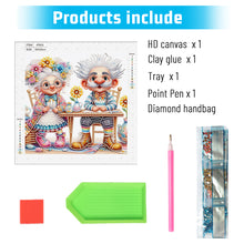 Load image into Gallery viewer, Diamond Painting - Partial Special Shaped - Warm old couple (30*30CM)
