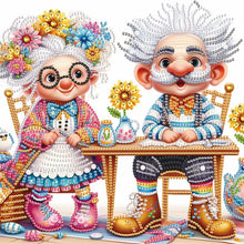 Load image into Gallery viewer, Diamond Painting - Partial Special Shaped - Warm old couple (30*30CM)
