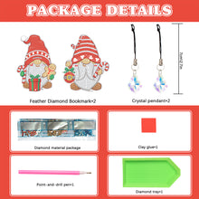 Load image into Gallery viewer, 2Pcs Special Shape Christmas Tree Diamond Painting Bookmark for Reading Day Gift
