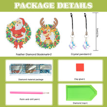 Load image into Gallery viewer, 2Pcs Special Shape Christmas Tree Diamond Painting Bookmark for Reading Day Gift
