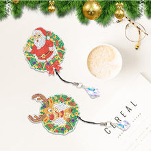Load image into Gallery viewer, 2Pcs Special Shape Christmas Tree Diamond Painting Bookmark for Reading Day Gift
