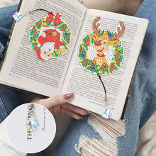 Load image into Gallery viewer, 2Pcs Special Shape Christmas Tree Diamond Painting Bookmark for Reading Day Gift
