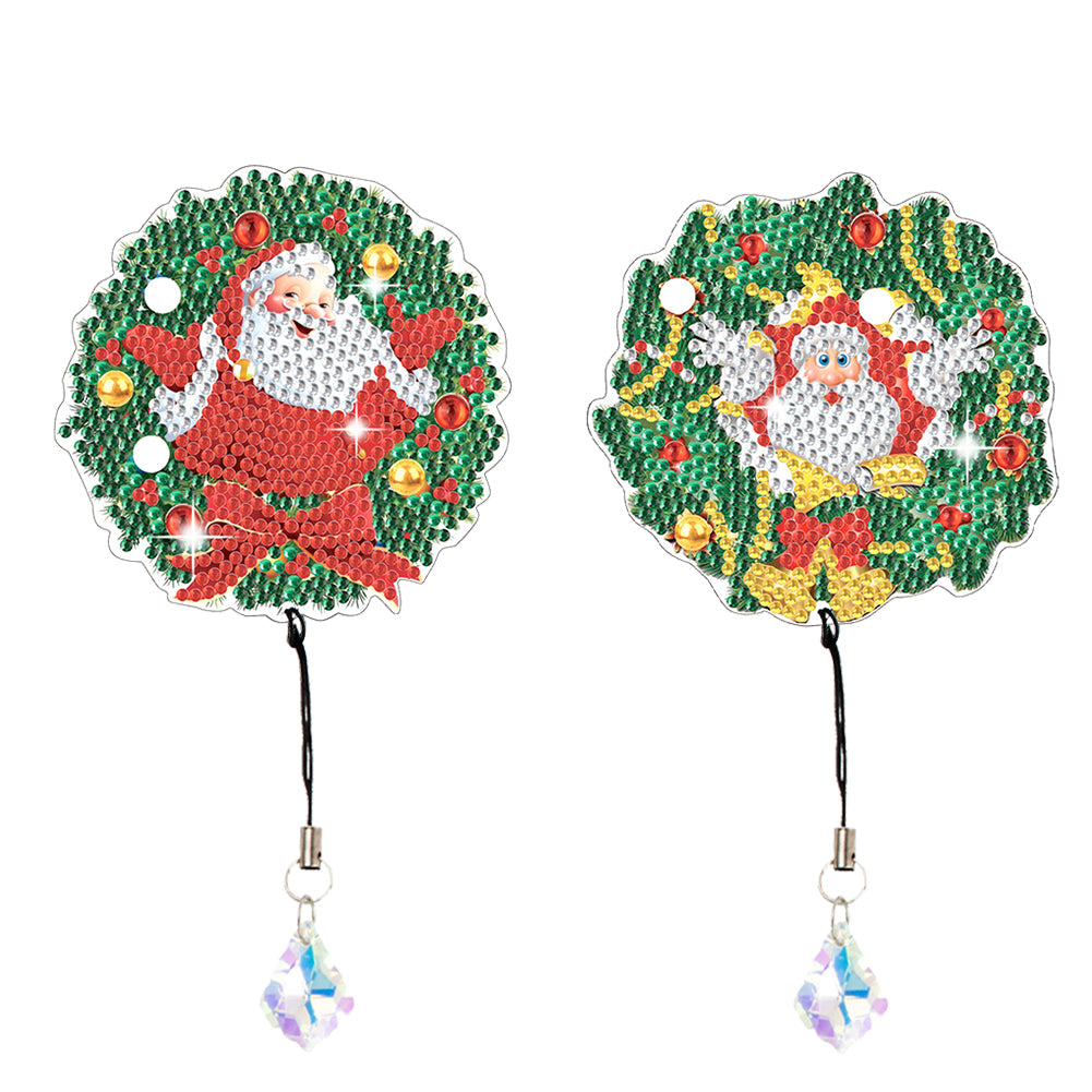 2Pcs Special Shape Christmas Tree Diamond Painting Bookmark for Reading Day Gift