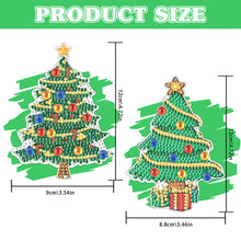 Load image into Gallery viewer, 2Pcs Special Shape Christmas Tree Diamond Painting Bookmark for Reading Day Gift
