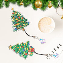Load image into Gallery viewer, 2Pcs Special Shape Christmas Tree Diamond Painting Bookmark for Reading Day Gift

