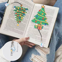 Load image into Gallery viewer, 2Pcs Special Shape Christmas Tree Diamond Painting Bookmark for Reading Day Gift
