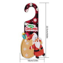 Load image into Gallery viewer, Christmas Snowman Diamond Painting Door Handle Hanging Sign Door Wooden Pendant
