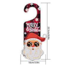 Load image into Gallery viewer, Christmas Snowman Diamond Painting Door Handle Hanging Sign Door Wooden Pendant
