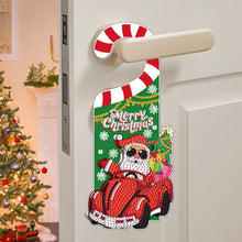 Load image into Gallery viewer, Christmas Snowman Diamond Painting Door Handle Hanging Sign Door Wooden Pendant
