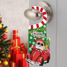 Load image into Gallery viewer, Christmas Snowman Diamond Painting Door Handle Hanging Sign Door Wooden Pendant
