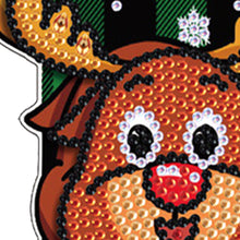 Load image into Gallery viewer, Christmas Snowman Diamond Painting Door Handle Hanging Sign Door Wooden Pendant
