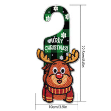 Load image into Gallery viewer, Christmas Snowman Diamond Painting Door Handle Hanging Sign Door Wooden Pendant
