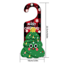 Load image into Gallery viewer, Christmas Snowman Diamond Painting Door Handle Hanging Sign Door Wooden Pendant
