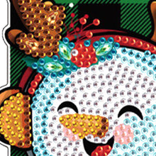 Load image into Gallery viewer, Christmas Snowman Diamond Painting Door Handle Hanging Sign Door Wooden Pendant
