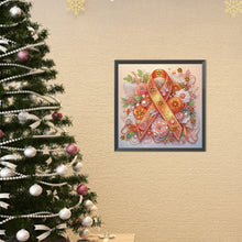 Load image into Gallery viewer, Diamond Painting - Partial Special Shaped - Orange flower ribbon (40*40CM)
