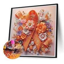 Load image into Gallery viewer, Diamond Painting - Partial Special Shaped - Orange flower ribbon (40*40CM)
