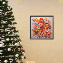 Load image into Gallery viewer, Diamond Painting - Partial Special Shaped - Orange flower ribbon (40*40CM)
