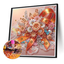 Load image into Gallery viewer, Diamond Painting - Partial Special Shaped - Orange flower ribbon (40*40CM)
