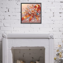 Load image into Gallery viewer, Diamond Painting - Partial Special Shaped - Orange flower ribbon (40*40CM)

