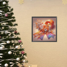 Load image into Gallery viewer, Diamond Painting - Partial Special Shaped - Orange flower ribbon (40*40CM)
