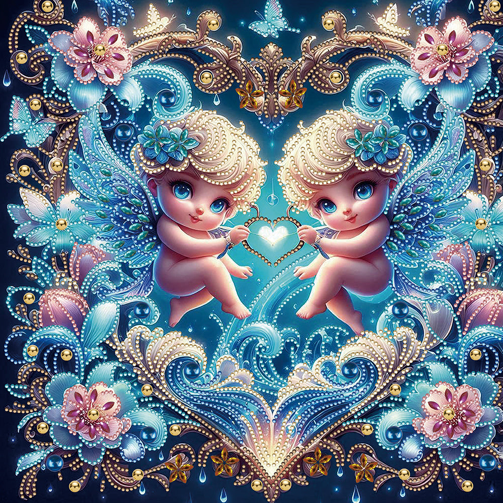 Diamond Painting - Partial Special Shaped - Cherub angel (40*40CM)